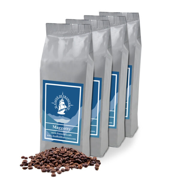 Whole roasted bean coffee blend Maggotty